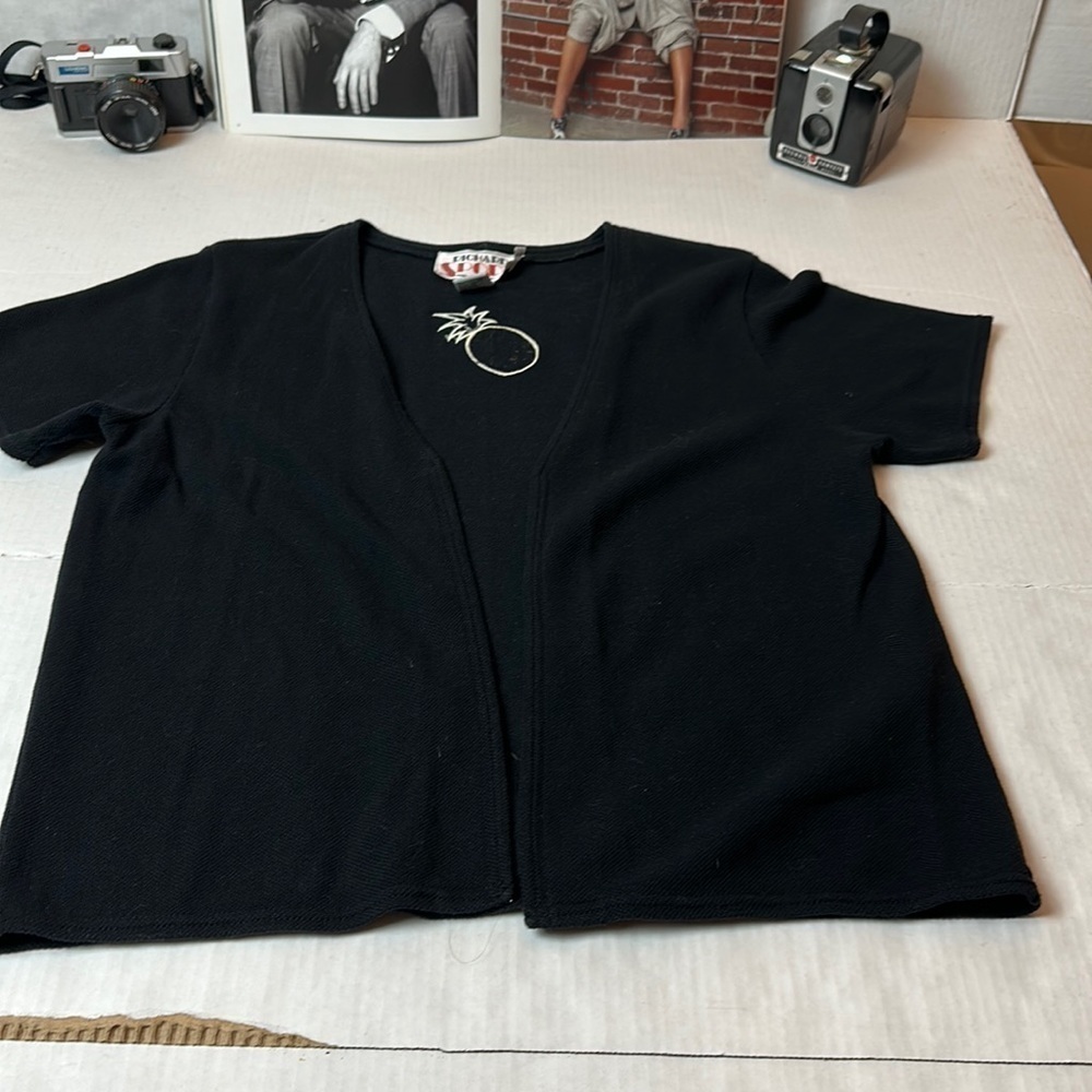 Vintage Richard Sport cropped cardigan with pineapple on back